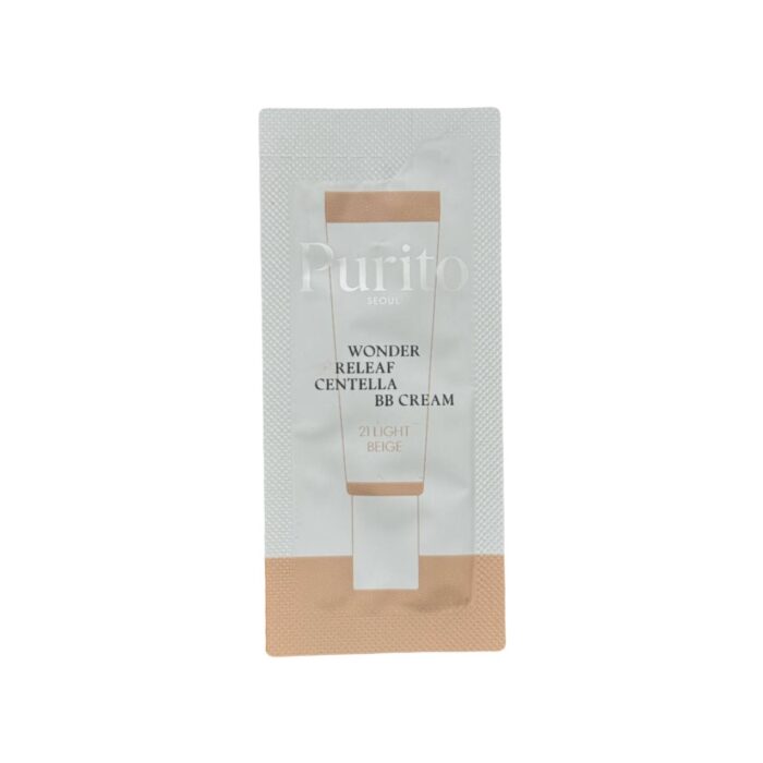Тестер ВВ крем з екстрактом центелли Purito Seoul Wonder Releaf Centella BB Cream (№21 Light Beige) 1 мл - Зображення 1