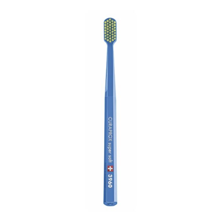 М'яка зубна щітка Curaprox 3960 Super Soft синій/жовтий - Зображення 1
