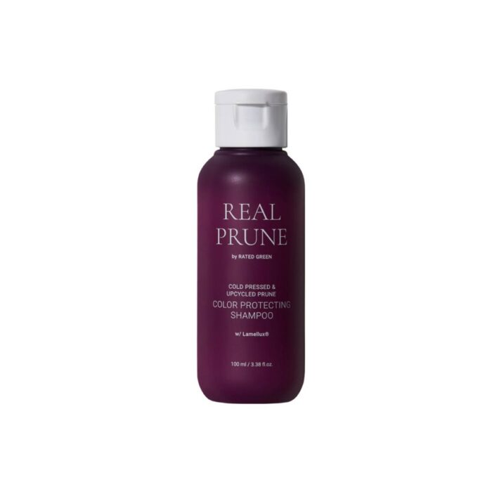 Шампунь захист фарбованого волосся з екстрактом сливи Rated Green REAL PRUNE COLOR PROTECTING SHAMPOO 100 мл - Зображення 1