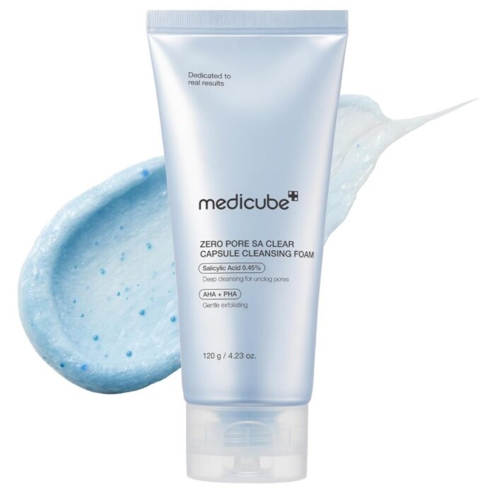 Очищувальна пінка для вмивання з капсулами для звуження пор Medicube Zero Pore SA Clear Capsule Cleansing Foam, 120 мл - Зображення 1
