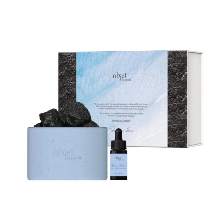 Аромадифузор для дому з вулканічним камінням Objet By Kundal Perfume Volcanique Stone Diffuser Sand Blue Edition Glowing Orchard - Зображення 1